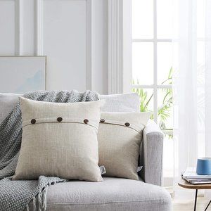 WESTERN HOME WH Set of 2 Farmhouse Throw Pillow Covers